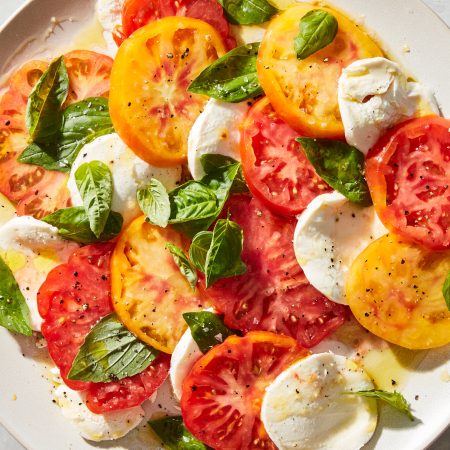 Caprese pizza prima
